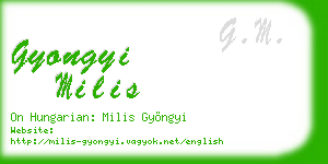 gyongyi milis business card