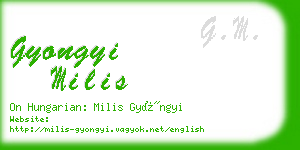 gyongyi milis business card